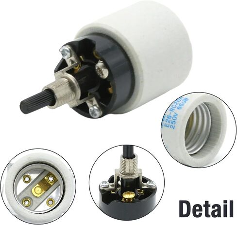 استبدال مفتاح المصباح الدوار مع حامل المقبس 660W 250V E26 E27 ، مقبس ضوء الخزف مع التبديل ، استبدال Zing ZE-307P in Saudi Arabia