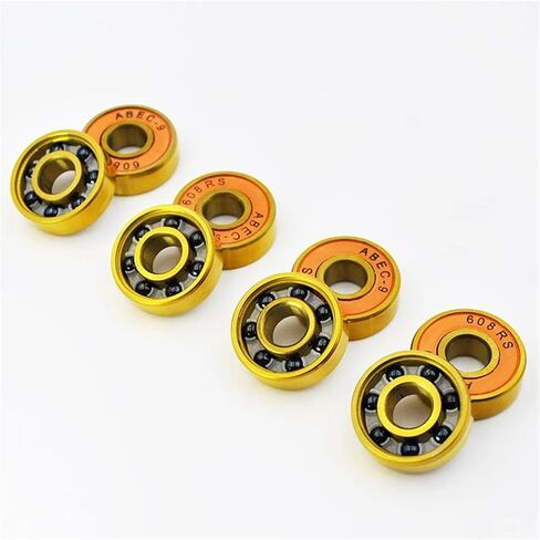 608 2RS Hybrid Black Ceramic Ball Bearing 8 * 22 * 7mm Roller Skate Skateboard 8Pcs in Saudi Arabia