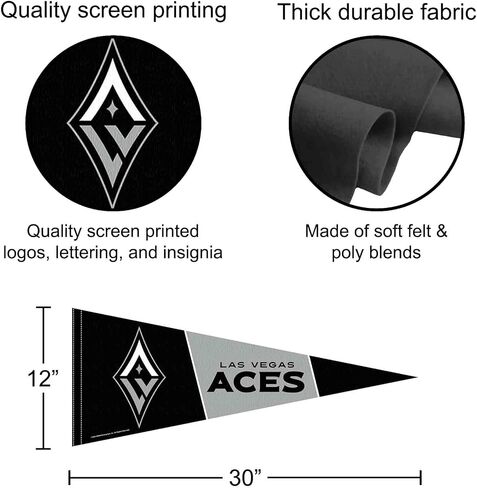 WinCraft Las Vegas Aces Logo Pennant Banner Flag in Saudi Arabia