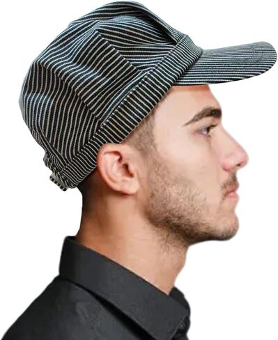Blue and White Railroad Engineer Hat Train Conductor Adult Hat in Saudi Arabia