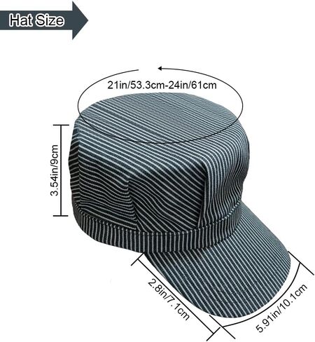 Blue and White Railroad Engineer Hat Train Conductor Adult Hat in Saudi Arabia