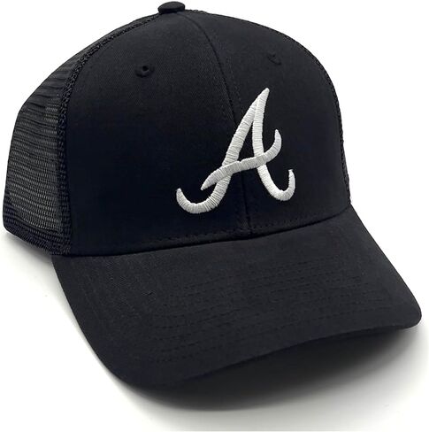 Atlanta Baseball Baseball Black/White Mesh Trucker Hat Classic Primary Home Team Logo Logo MVP Snapback Sports Cap in Kuwait
