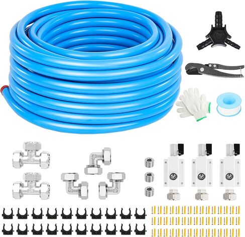 طقم خط الهواء المضغوط 3/4 "x100ft ، مجموعة خط الهواء ، مجموعة خرطوم الهواء ، أنابيب HDPE-Aluminum-HDPE ، محكم الإغلاق ، مقاومة للتسرب ، لتجهيزات ضاغط الهواء ، مناسبة للمتجر ، ورش العمل ، والمصانع ، والكراجات in Saudi Arabia