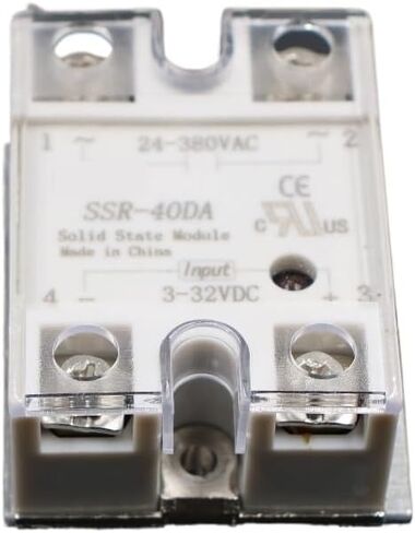 1 pc SSR-40DA Solid State Relay Moudle SSR-40 DA 40A with Plastic Cover+1 pc Aluminum Heat Sink Dissipation Radiator Combination in Saudi Arabia