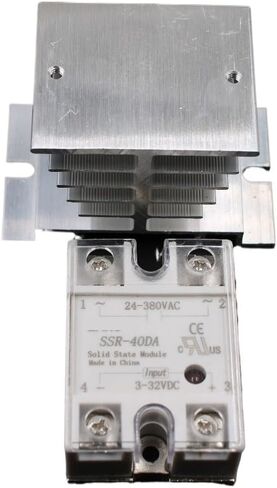 1 pc SSR-40DA Solid State Relay Moudle SSR-40 DA 40A with Plastic Cover+1 pc Aluminum Heat Sink Dissipation Radiator Combination in Saudi Arabia