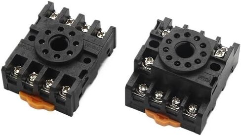 1pcs PF083A 8Pin PF113A 11Pin Relay Socket Base for DH48S ST3P AH3-3 MK2P JTX-2C H3CR Rail Mounting(PF083A 8PIN) in Saudi Arabia