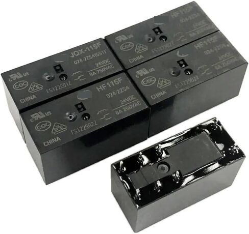 5 Pcs Mini 24VDC Power Relay 8A 250VAC 8Pin 2ON 2OFF Micro Power Relay Black in Saudi Arabia