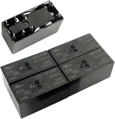 5 Pcs Mini 24VDC Power Relay 8A 250VAC 8Pin 2ON 2OFF Micro Power Relay Black in Saudi Arabia