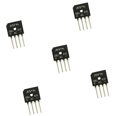 5X GBU606 Bridge Rectifier Flat Bridge 6A 600V High Frequency Medium Power in Saudi Arabia
