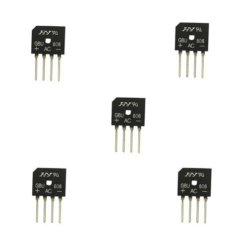 5X GBU606 Bridge Rectifier Flat Bridge 6A 600V High Frequency Medium Power in Saudi Arabia