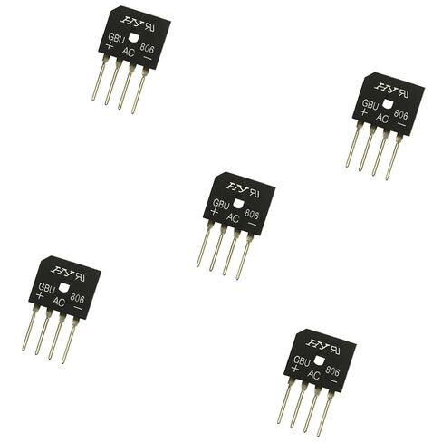5X GBU606 Bridge Rectifier Flat Bridge 6A 600V High Frequency Medium Power in Saudi Arabia
