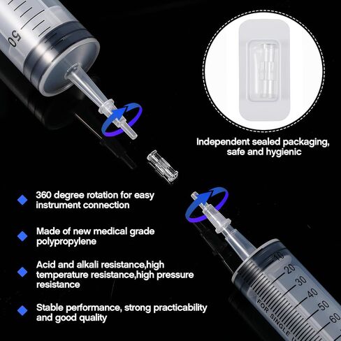 100 PCS Luer المحقنة الموصلات مقرنة محول محول قفل الإناث إلى الإناث نقل حقنة بولي بروبيلين للنقل السائل in Saudi Arabia