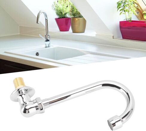 Foot Pedal Faucet, Stainless Steel G12 Thread Wall Mounted Knee Valve Basin Tap Valve Bathroom Basin Faucet Set for Hospital Medical Laboratory in Kuwait
