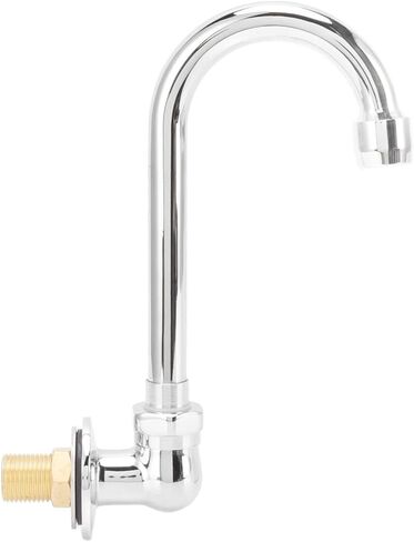 Foot Pedal Faucet, Stainless Steel G12 Thread Wall Mounted Knee Valve Basin Tap Valve Bathroom Basin Faucet Set for Hospital Medical Laboratory in Kuwait