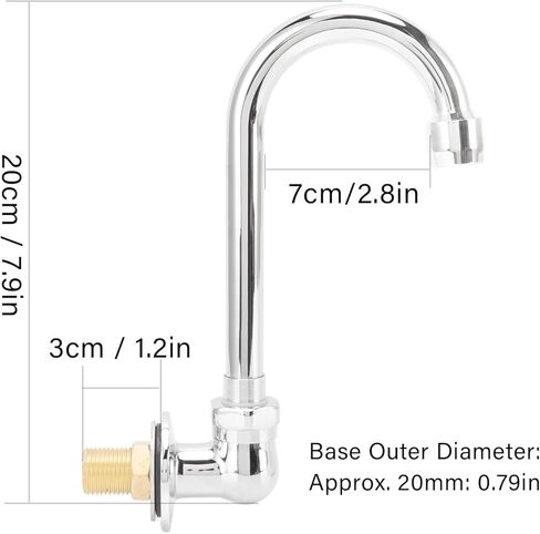 Foot Pedal Faucet, Stainless Steel G12 Thread Wall Mounted Knee Valve Basin Tap Valve Bathroom Basin Faucet Set for Hospital Medical Laboratory in Kuwait