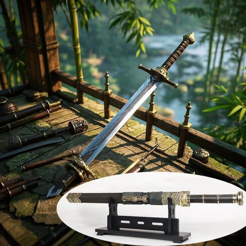 Katana Stand Sword Stand Staph Desktop Wooden Lightsaber حامل ، رف Cosplay Samurai Sword Cosplay (أسود ، مستويات واحدة) in Kuwait