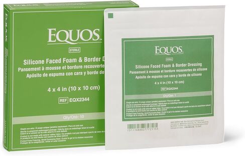5-Layer Foam Wound Dressing, Gentle Silicone Adhesive, 10 Pack 4"x 4" Waterproof Wound Dressing Bandage for Wound Care in Saudi Arabia