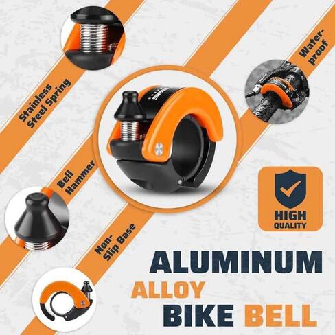 جرس الدراجة الخفي مخفي دراجة MTB Bells Max 100dB صوت طويل صافي ل 22.2 مم/0.78in مقابز Ebike Horn للبالغين أو الأطفال الدراجة in Kuwait