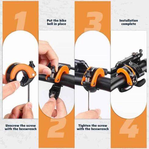 جرس الدراجة الخفي مخفي دراجة MTB Bells Max 100dB صوت طويل صافي ل 22.2 مم/0.78in مقابز Ebike Horn للبالغين أو الأطفال الدراجة in Kuwait