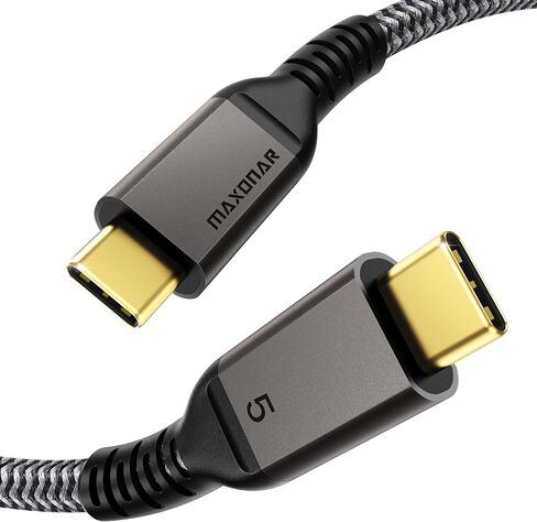 Maxonar 2 Packs 80Gbps Thunderbolt 5 Cable 4FT, 240W Charging, Dual 8K Display, 3X Faster Than TB4 for 16K Video Editors/3D Designers, Compatible with MacBook Pro/Air, eGPU/SSD in Saudi Arabia