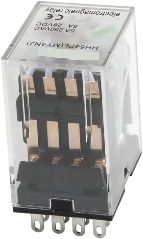 10pcs/lot hh54pl electromagnetic relay مع مؤشر LED HH54P My4 Series AC 220V 110V DC 24V 12V HH54P-L MY4NJ (220VAC) in Saudi Arabia