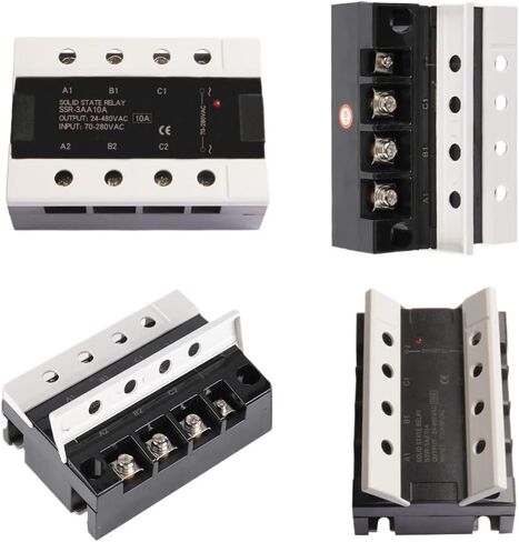 Flip Cover 3 Phase SSR AC/AC Convenient Wiring 10A 25A 40A 50A 60A 75A 80A 90A 100A 120A Solid State Relay Switch Control Module(SSR-3AA120A) in Saudi Arabia