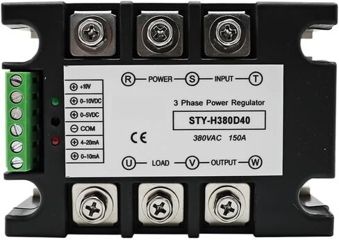 Three Phase AC Voltage Regulating Module Power Regulator Thyristor 380V Solid State Relay Dimming 25A-400A Potentiometer Control(60A(11.5KW)) in Saudi Arabia