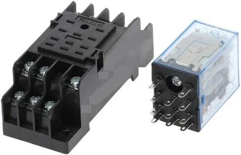 1pcs 5Sets Electromagnetic Coil General DPDT Power Relay MY3NJ 11Pins HH53P DC12V 24V AC 110V 220V Miniature Relay with PYF08A Base(AC 12V) in Saudi Arabia