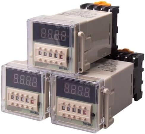 DH48J-A 1-9999 (X1 X10 X100) 30CPS Digital Counter Relay DC 24V W Base (DH48J-11A AC380V) in Saudi Arabia