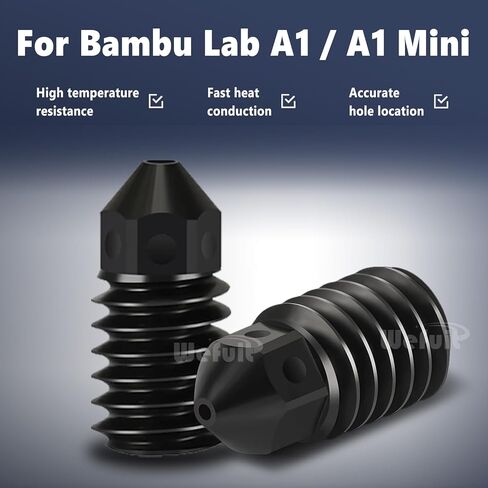 فوهة 3pcs لـ Bambu Lab A1 Mini/A1 رأس طباعة ، يمكن استبدال فوهة الصلب المقاومة للارتداء المقاومة للارتداء بدرجة عالية من درجة حرارة Bambu Lab A1/A1 Mini 3D Printer in Kuwait