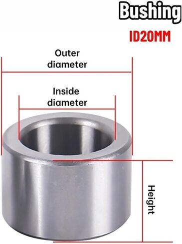 1PCS Inner Diameter 20 MM Outer Diameter 23 24 25 26 28 30 MM Bearing Steel Bushing Wear-Resistant Sleeve(ID20xOD25xL16MM) in Kuwait