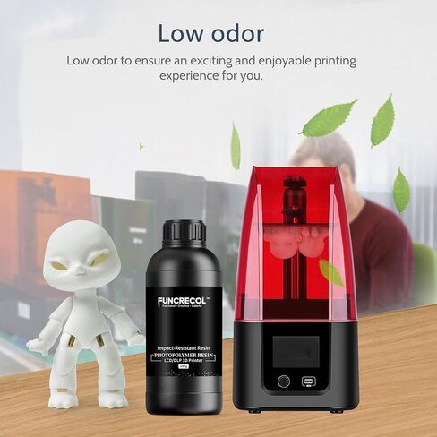 Impact-Resistant 3D Printer Resin, Wear Resistant 405nm Photopolymer Resin for BJD Dolls & Articulated Figures, Fast Curing Matte Finish 3D Resin for LCD DLP MSLA Printers White 1KG in Saudi Arabia