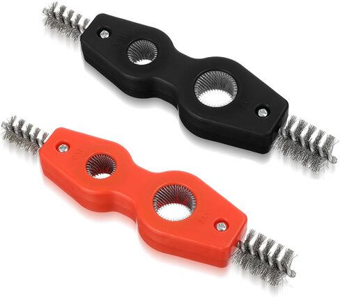 4 in 1 Copper Pipe Cleaner, 2 Pcs 1/2 and 3/4 in CopperPipe Brush Stainless Steel Copper Tubing Wire Brushs Thread Cleaner Plumber Brushs for Plumbing Installation Soldering Brazing in Saudi Arabia