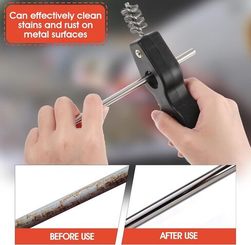 4 in 1 Copper Pipe Cleaner, 2 Pcs 1/2 and 3/4 in CopperPipe Brush Stainless Steel Copper Tubing Wire Brushs Thread Cleaner Plumber Brushs for Plumbing Installation Soldering Brazing in Saudi Arabia