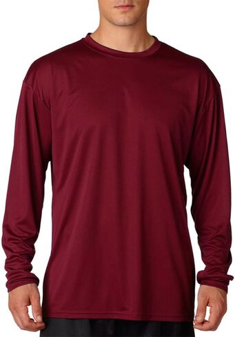 A4 A4 Adult Cooling Performance T-Shirt Longeve ، Maroon ، X-Large in Saudi Arabia