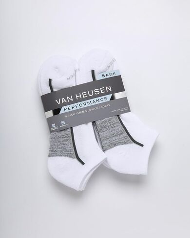 جوارب Van Heusen للرجال - جوارب رياضية منخفضة القطع للكاحل (عبوة من 6 قطع) in Kuwait