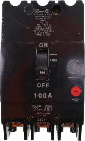 General Electric GETEY3100 GE TEY3100 3P-480V-100A CB, Black in Saudi Arabia