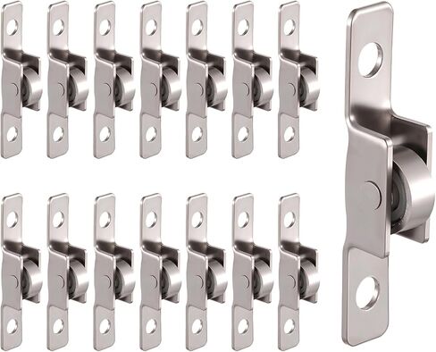 15 Pack Push-Pull Sliding Window Wheels, Sliding Door Axles Window Pulley, Wheel Width 4mm, Windows Pulley Single Roller Wheel for Wardrobes Cabinets Bookcases Doors Windows in Saudi Arabia