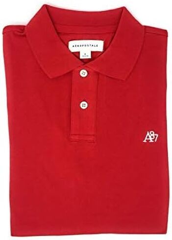 AEROPOSTALE Men's Solid Uniform Logo Rugby Polo Shirt in Saudi Arabia