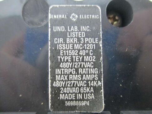 General Electric GETEY360 GE TEY360 3P-480V-60A CB, Black in Saudi Arabia