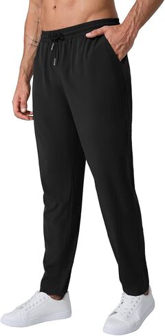 Brxl Men's Running Spectpants تمرينات الركض الرياضي الرياضي لاعبين صالة ألعاب رياضية غير رسمية مع جيوب السوستة in Kuwait