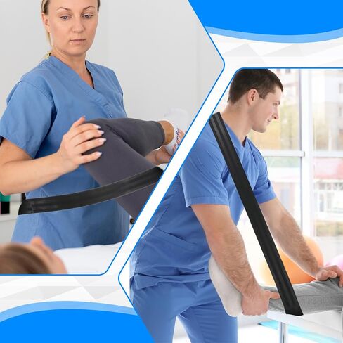حزام التعبئة متعددة الاستخدامات حزام حزام التنقل حزام مشية قابلة للتعديل أو تمرين الكتف اليوغا التمدد (أسود) in Kuwait
