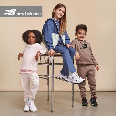 New Balance Boys Royaled Fit Fit Aggers-Kids Soft Cotton Blend Fleece Fleece Ratiatic Pants مع جيوب (حجم 4-20) in Saudi Arabia