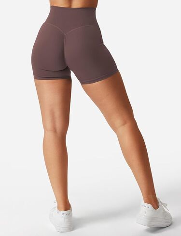 شورتات راكب الدراجة النارية للسيدات Yeoreo 3.6 " / 4.5" / 6 "شورت صالة رياضية صالة رياضية عالية الخصر السيطرة على البطن خفية الركض اليوغا البراون in Kuwait