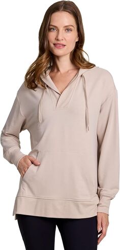 RBX Active Women's Hoodie Tunic in Regular/Plus Sizes, V-Neck Relaxed Fit Lightweight French Terry Sweatshirt with Pocket in Kuwait