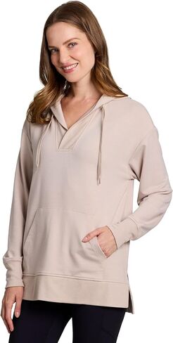RBX Active Women's Hoodie Tunic in Regular/Plus Sizes, V-Neck Relaxed Fit Lightweight French Terry Sweatshirt with Pocket in Kuwait