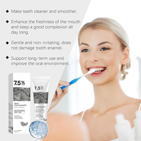 Hydroxyapatite Toothpaste for Advanced Enamel Protection, Gentle and Effective Formula, Fresh Breath, Deep Cleaning Care Toothpaste,Suitable for Sensitive Teeth (1) in Kuwait