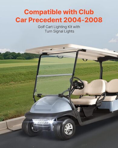مجموعة مصباح Cart Vevor Golf Cart ، 12 فولت ، مصباح أمامي LED LED القانوني في الشارع ومجموعة الخلفية مع تسخير الأسلاك ، إشارات الدوران ، ضوء الخطر ، قرن التبديل ، وسادة الفرامل ، الرمز البريدي ، الإسكان ABS ، من أجل Yamaha G29 2007 in Kuwait