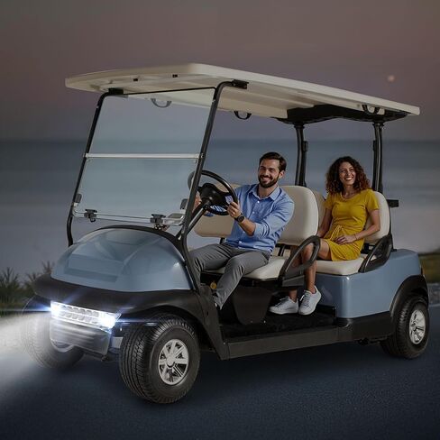 مجموعة مصباح Cart Vevor Golf Cart ، 12 فولت ، مصباح أمامي LED LED القانوني في الشارع ومجموعة الخلفية مع تسخير الأسلاك ، إشارات الدوران ، ضوء الخطر ، قرن التبديل ، وسادة الفرامل ، الرمز البريدي ، الإسكان ABS ، من أجل Yamaha G29 2007 in Kuwait