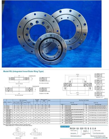 1pcs RU297X UUCC0/P5 Crossed Roller Bearings (210x380x40mm) in Saudi Arabia